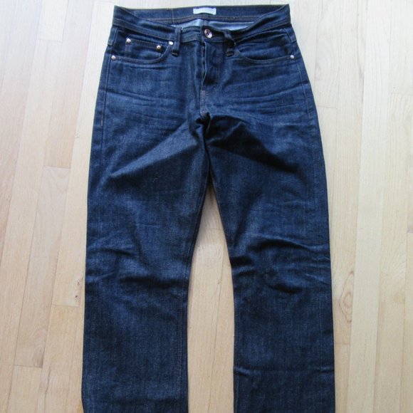 THE UNBRANDED BRAND/UB301/SELVEDGE/DENIM/DARK WASH/SIZE 31 X 29/BUTTON FLY!